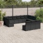 vidaXL 13-tlg. Garten-Sofagarnitur mit Kissen Schwarz Poly Rattan vidaXL 13-tlg. Garten-Sofagarnitur mit Kissen Schwarz Poly Rattan