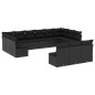 vidaXL 13-tlg. Garten-Sofagarnitur mit Kissen Schwarz Poly Rattan vidaXL 13-tlg. Garten-Sofagarnitur mit Kissen Schwarz Poly Rattan