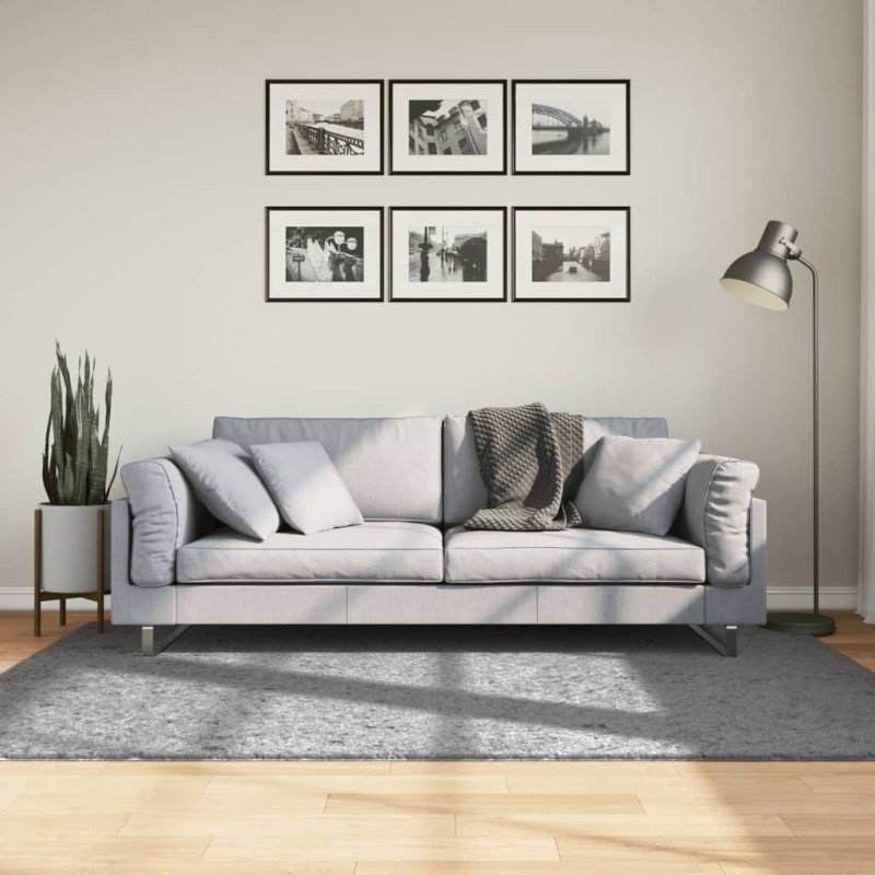 vidaXL Shaggy-Teppich PAMPLONA Hochflor Modern Grau 140x200 cm vidaXL Shaggy-Teppich PAMPLONA Hochflor Modern Grau 140x200 cm