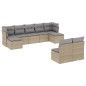 vidaXL 9-tlg. Garten-Sofagarnitur mit Kissen Beige Poly Rattan vidaXL 9-tlg. Garten-Sofagarnitur mit Kissen Beige Poly Rattan