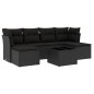 vidaXL 7-tlg. Garten-Sofagarnitur mit Kissen Schwarz Poly Rattan vidaXL 7-tlg. Garten-Sofagarnitur mit Kissen Schwarz Poly Rattan