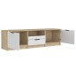 vidaXL TV-Schrank Weiß Sonoma-Eiche 140x35x40 cm Holzwerkstoff