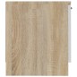 vidaXL TV-Schrank Weiß Sonoma-Eiche 140x35x40 cm Holzwerkstoff