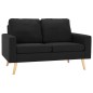 vidaXL 3-tlg. Sofagarnitur Stoff Schwarz vidaXL 3-tlg. Sofagarnitur Stoff Schwarz