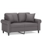 vidaXL 2-Sitzer-Sofa mit Zierkissen Grau 120 cm Kunstleder vidaXL 2-Sitzer-Sofa mit Zierkissen Grau 120 cm Kunstleder