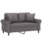 vidaXL 2-Sitzer-Sofa mit Zierkissen Grau 120 cm Kunstleder vidaXL 2-Sitzer-Sofa mit Zierkissen Grau 120 cm Kunstleder