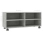 vidaXL TV-Schrank mit Rollen Betongrau 90x35x35 cm Holzwerkstoff vidaXL TV-Schrank mit Rollen Betongrau 90x35x35 cm Holzwerkstoff