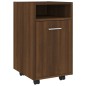 vidaXL Beistellschrank mit Rollen Braun Eichen-Optik 33x38x60 cm vidaXL Beistellschrank mit Rollen Braun Eichen-Optik 33x38x60 cm