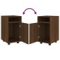vidaXL Beistellschrank mit Rollen Braun Eichen-Optik 33x38x60 cm vidaXL Beistellschrank mit Rollen Braun Eichen-Optik 33x38x60 cm