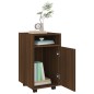 vidaXL Beistellschrank mit Rollen Braun Eichen-Optik 33x38x60 cm vidaXL Beistellschrank mit Rollen Braun Eichen-Optik 33x38x60 cm