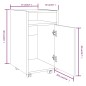 vidaXL Beistellschrank mit Rollen Braun Eichen-Optik 33x38x60 cm vidaXL Beistellschrank mit Rollen Braun Eichen-Optik 33x38x60 cm