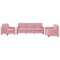 vidaXL 3-tlg. Sofagarnitur Rosa Samt vidaXL 3-tlg. Sofagarnitur Rosa Samt