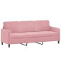 vidaXL 3-tlg. Sofagarnitur Rosa Samt vidaXL 3-tlg. Sofagarnitur Rosa Samt
