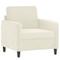 vidaXL 3-tlg. Sofagarnitur Creme Samt vidaXL 3-tlg. Sofagarnitur Creme Samt