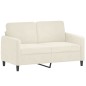 vidaXL 3-tlg. Sofagarnitur Creme Samt vidaXL 3-tlg. Sofagarnitur Creme Samt