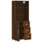 Highboard Braun Eichen-Optik 69,5x34x180 cm Holzwerkstoff Highboard Braun Eichen-Optik 69,5x34x180 cm Holzwerkstoff