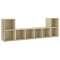 vidaXL 3-tlg. TV-Schrank-Set Sonoma-Eiche Holzwerkstoff vidaXL 3-tlg. TV-Schrank-Set Sonoma-Eiche Holzwerkstoff