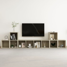 vidaXL 5-tlg. TV-Schrank-Set Sonoma-Eiche Holzwerkstoff