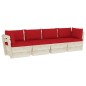 Garten-Palettensofa 4-Sitzer mit Kissen Fichtenholz Garten-Palettensofa 4-Sitzer mit Kissen Fichtenholz