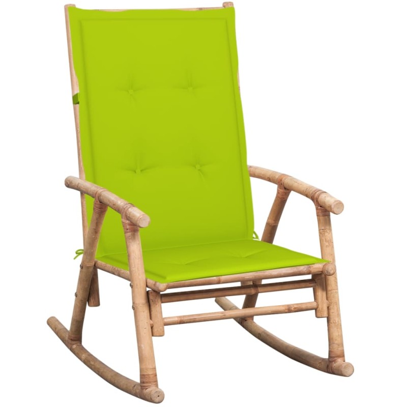 vidaXL Schaukelstuhl mit Kissen Bambus vidaXL Schaukelstuhl mit Kissen Bambus