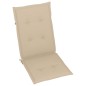 vidaXL Gartenstühle 2 Stk. mit Beigen Kissen Massivholz Teak vidaXL Gartenstühle 2 Stk. mit Beigen Kissen Massivholz Teak