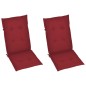 vidaXL Verstellbare Gartenstühle 2 Stk. mit Auflagen Massivholz Akazie vidaXL Verstellbare Gartenstühle 2 Stk. mit Auflagen Massivholz Akazie