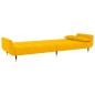 vidaXL Schlafsofa 2-Sitzer mit Hocker & Zwei Kissen Gelb Samt vidaXL Schlafsofa 2-Sitzer mit Hocker & Zwei Kissen Gelb Samt