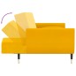 vidaXL Schlafsofa 2-Sitzer mit Hocker & Zwei Kissen Gelb Samt vidaXL Schlafsofa 2-Sitzer mit Hocker & Zwei Kissen Gelb Samt