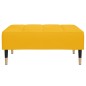 vidaXL Schlafsofa 2-Sitzer mit Hocker & Zwei Kissen Gelb Samt vidaXL Schlafsofa 2-Sitzer mit Hocker & Zwei Kissen Gelb Samt