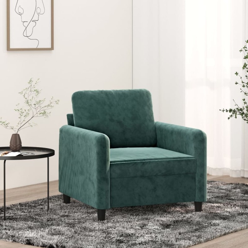 vidaXL Sessel Dunkelgrün 60 cm Samt vidaXL Sessel Dunkelgrün 60 cm Samt