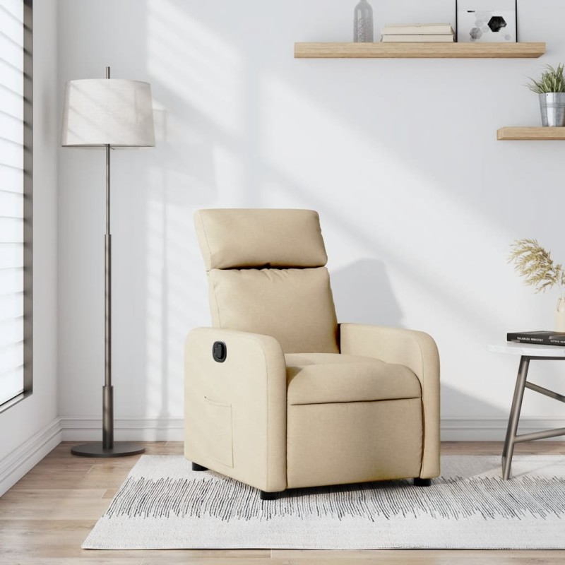vidaXL Relaxsessel Creme Stoff vidaXL Relaxsessel Creme Stoff
