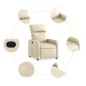 vidaXL Relaxsessel Creme Stoff vidaXL Relaxsessel Creme Stoff