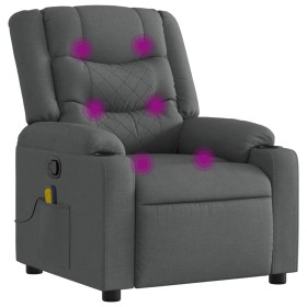 vidaXL Massagesessel Dunkelgrau Stoff