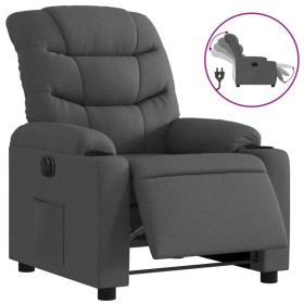 vidaXL Relaxsessel Elektrisch Dunkelgrau Stoff