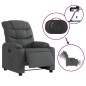 vidaXL Relaxsessel Elektrisch Dunkelgrau Stoff vidaXL Relaxsessel Elektrisch Dunkelgrau Stoff