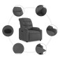 vidaXL Relaxsessel Elektrisch Dunkelgrau Stoff vidaXL Relaxsessel Elektrisch Dunkelgrau Stoff