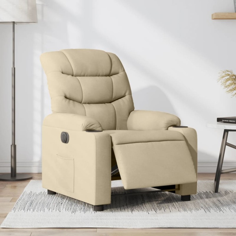 vidaXL Relaxsessel Elektrisch Creme Stoff vidaXL Relaxsessel Elektrisch Creme Stoff