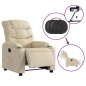 vidaXL Relaxsessel Elektrisch Creme Stoff vidaXL Relaxsessel Elektrisch Creme Stoff