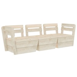 Garten-Palettensofa 3-Sitzer Imprägniertes Fichtenholz