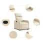 vidaXL Relaxsessel mit Aufstehhilfe Creme Stoff vidaXL Relaxsessel mit Aufstehhilfe Creme Stoff