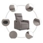 vidaXL Relaxsessel mit Aufstehhilfe Elektrisch Taupe Stoff vidaXL Relaxsessel mit Aufstehhilfe Elektrisch Taupe Stoff