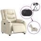 vidaXL Relaxsessel Elektrisch Creme Kunstleder vidaXL Relaxsessel Elektrisch Creme Kunstleder