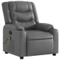 vidaXL Massagesessel Elektrisch Grau Kunstleder vidaXL Massagesessel Elektrisch Grau Kunstleder