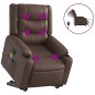vidaXL Massagesessel mit Aufstehhilfe Elektrisch Braun Kunstleder vidaXL Massagesessel mit Aufstehhilfe Elektrisch Braun Kunstleder