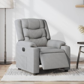vidaXL Relaxsessel Elektrisch Hellgrau Stoff