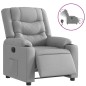 vidaXL Relaxsessel Elektrisch Hellgrau Stoff vidaXL Relaxsessel Elektrisch Hellgrau Stoff