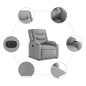 vidaXL Relaxsessel Elektrisch Hellgrau Stoff vidaXL Relaxsessel Elektrisch Hellgrau Stoff