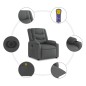 vidaXL Massagesessel Elektrisch Dunkelgrau Stoff vidaXL Massagesessel Elektrisch Dunkelgrau Stoff