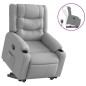 vidaXL Relaxsessel mit Aufstehhilfe Hellgrau Stoff vidaXL Relaxsessel mit Aufstehhilfe Hellgrau Stoff