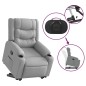 vidaXL Relaxsessel mit Aufstehhilfe Hellgrau Stoff vidaXL Relaxsessel mit Aufstehhilfe Hellgrau Stoff